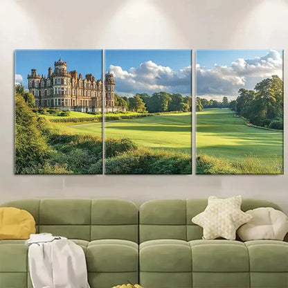3pcs Blue Skies Greenery fi   Wall Art Set Canvas Framed 50x70cm - High Quality Print 100% Australian Made Wall Canvas Ready to Hang - Bella Home Decor