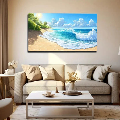Modern Bohemian Solid Wall Art canvas office home room framed 120x60cm
