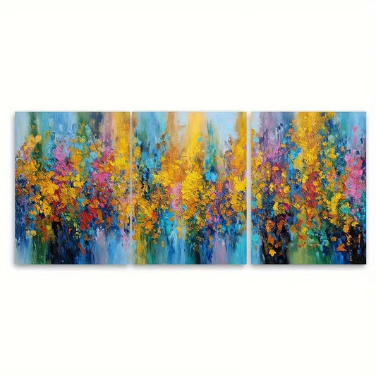 3pcs Colorful Abstract Wall Art Set Canvas Framed 60x90cm – High Quality Print 100% Australian Made Wall Canvas Ready to Hang