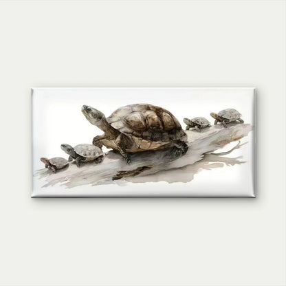 Charming Turtle Wall Art Canvas Office Home Room Framed 120x60cm
