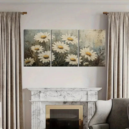 3pcs Flowers Wildflowers Pastoral Scene Metal Print Ready to Hang Art - Bella Home Decor