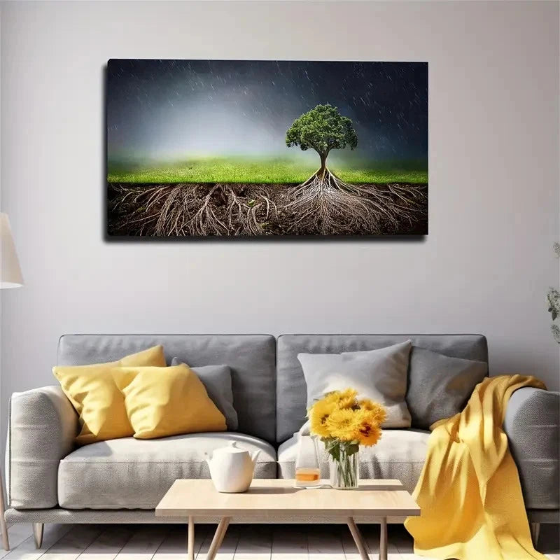 Green Landscape Wall Art Canvas Office Home Room Framed 120x60cm