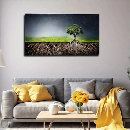 Green Landscape Wall Art Canvas Office Home Room Framed 120x60cm