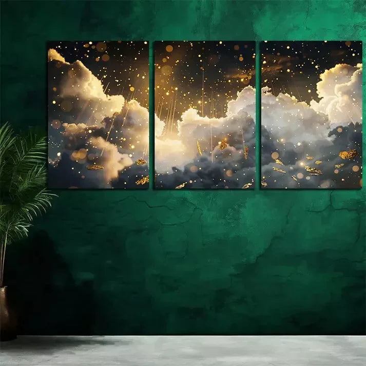 3pcs Celestial Clouds Art Wall Art Canvas Unframed - High Quality Print 100% Australian Made Wall Canvas