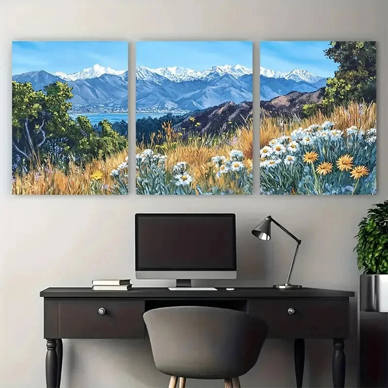 3pcs San Francisco Peaks Travel Metal Print Ready to Hang Art - Bella Home Decor