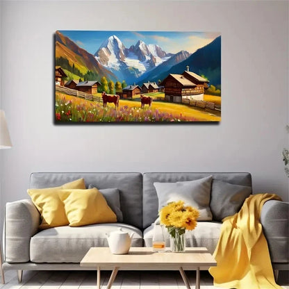 Full of Charming Country Spaces Wall Art Canvas Office Home Room Framed 120x60cm