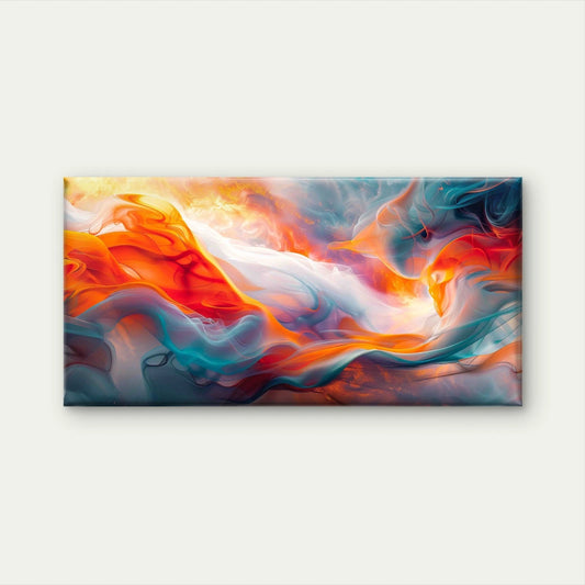 Abstract With Ethereal Light Wall Art Canvas Office Home Room Framed 120x60cm