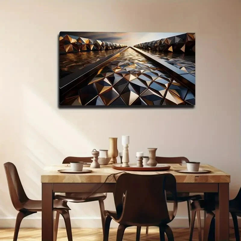 Abstract Road Wall Art Canvas Office Home Room Framed 120x60cm