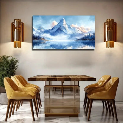 Snow Mountain Perfect Wall Art Canvas Office Home Room Framed 120x60cm