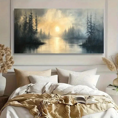 Abstract Landscape Soft Wall Art Canvas Office Home Room Framed 120x60cm