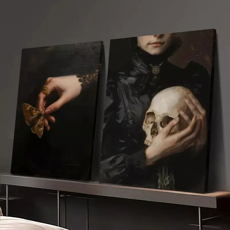 2pcs Decorative Painting, Gothic Style Art Decoration Canvas Framed 50x75cm - High Quality Print 100% Australian Made Wall Canvas Ready to Hang - Bella Home Decor