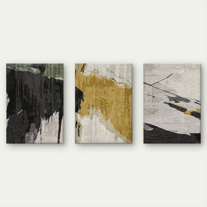 3pcs Modern Abstract Minimalist Textured Paint Wall Art Set Canvas Framed 60x90cm - High Quality Print 100% Australian Made Wall Canvas Ready to Hang