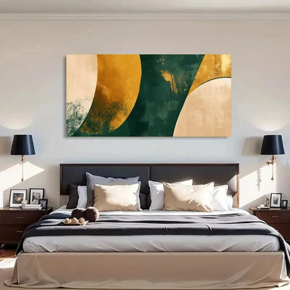 Green & Yellow Gradient Smooth Wall Art Canvas Office Home Room Framed 120x60cm - Bella Home Decor