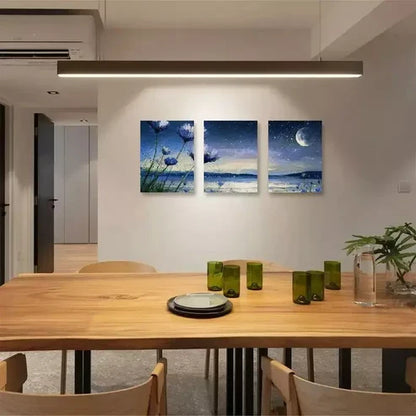 3pcs Flowers Moon Scenery Canvas Unframed - High Quality Print 100% Australian Made Wall Canvas - Bella Home Decor