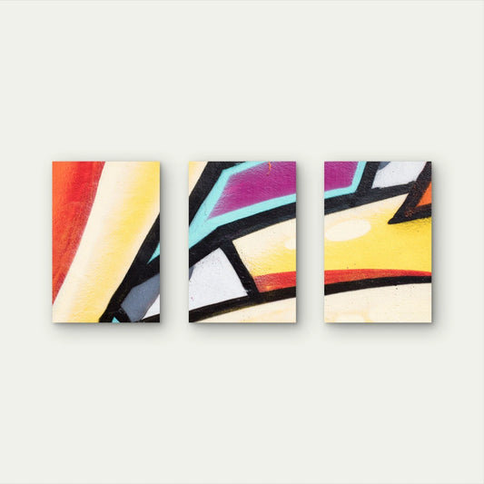 3pcs Urban Abstract Graffiti Design Wall Art Set Canvas Framed 40x60cm - High Quality Print 100% Australian Made Wall Canvas Ready to Hang