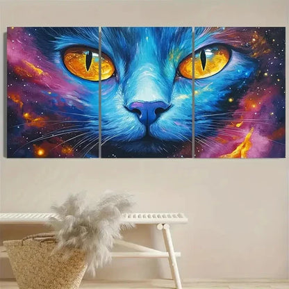 3pcs Colorful Space-Themed Wall Art Set Canvas Unframed - High Quality Print 100% Australian Made Wall Canvas - Bella Home Decor