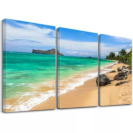 3pcs Ocean Landscape Canvas Wall Art Set Canvas Framed 50x70cm - High Quality Print 100% Australian Made Wall Canvas Ready to Hang