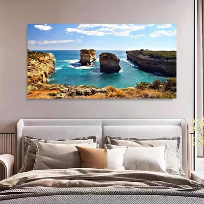 Great Ocean Road Wall Art Canvas Office Home Room Framed 120x60cm - Bella Home Decor
