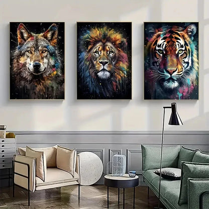 3pcs Wildlife  Canvas Framed 50x70cm - High Quality Print 100% Australian Made Wall Canvas Ready to Hang