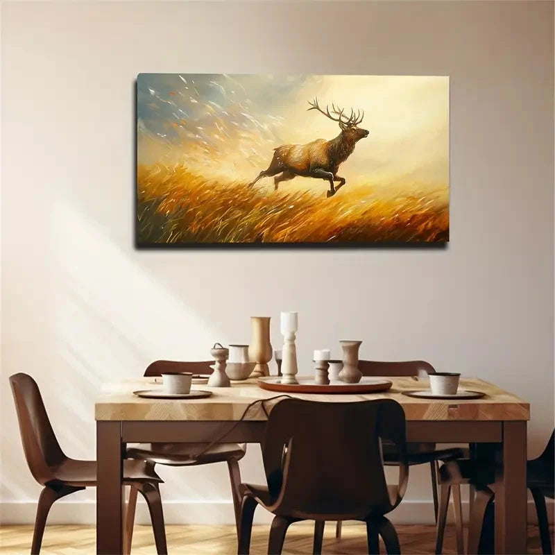 Flying Old Deer Exquisite Wall Art Canvas Office Home Room Framed 120x60cm