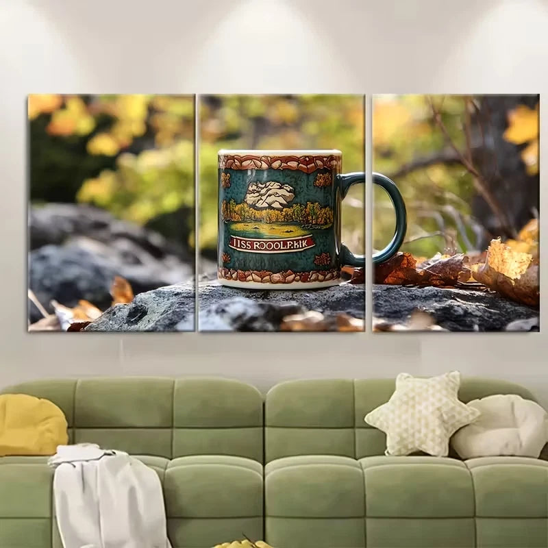 3pcsCoffee & Tea Enthusiastse Metal Print Ready to Hang Art
