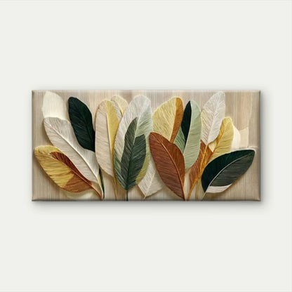 Vintage Feathered Design Wall Art Canvas Office Home Room Framed 120x60cm