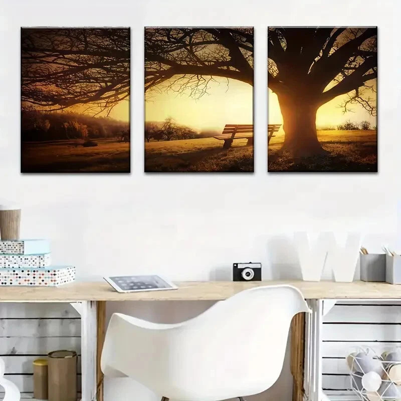 3pcs Vibrant Nature Landscape Perfect Wall Art Set Canvas Framed 50x70cm - High Quality Print 100% Australian Made Wall Canvas Ready to Hang - Bella Home Decor