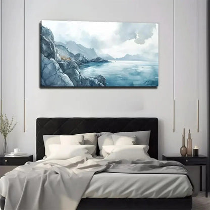 Decoration Sea View Perfect Wall Art Canvas Office Home Room Framed 120x60cm