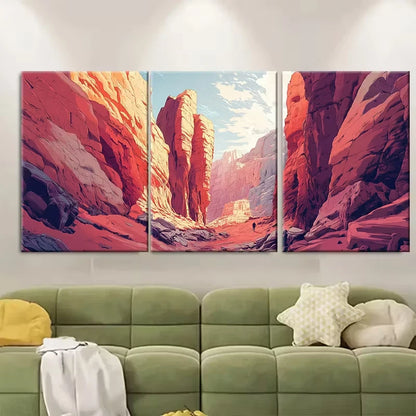 3pcs Petra Travel Adventure Aesthetic Metal Print Ready to Hang Art