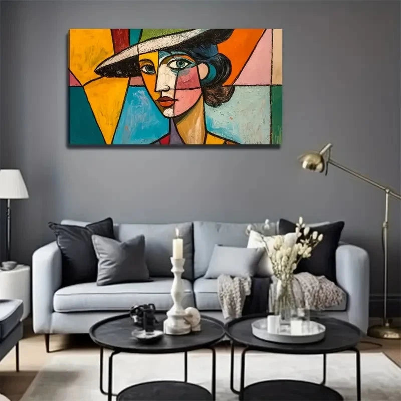 Modern Bohemian Woman Wall Art Canvas Office Home Room Framed 120x60cm