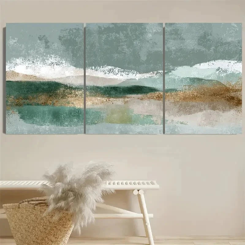 3pcs Geometric Rustic Modern Decor Wall Art Set Canvas Framed 60x90cm - High Quality Print 100% Australian Made Wall Canvas Ready to Hang - Bella Home Decor