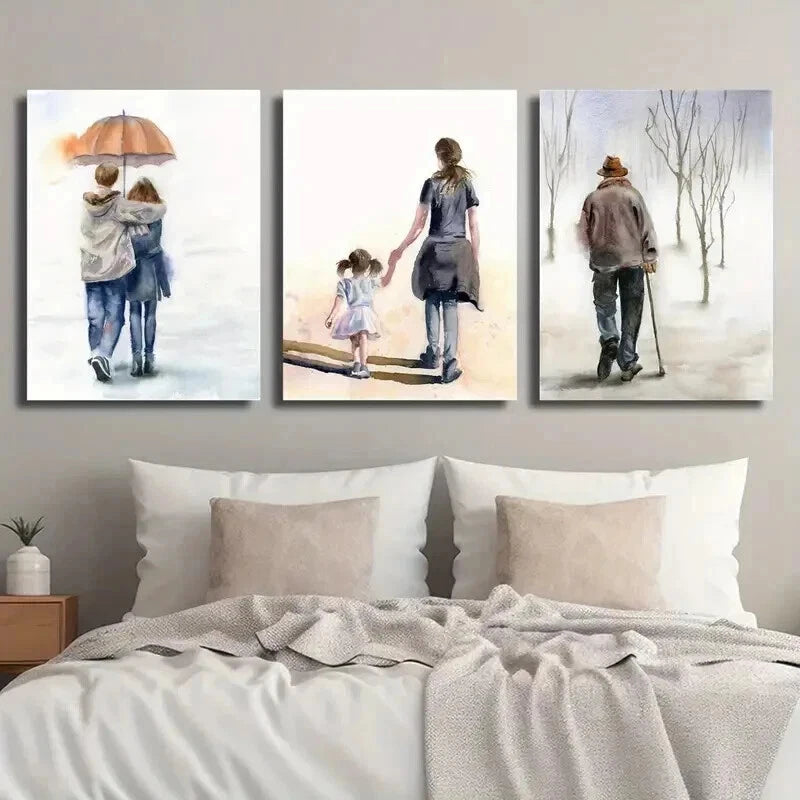 3pcs Couple Love Mother Daughter Perfect Wall Art Set Canvas Framed 60x90cm - High Quality Print 100% Australian Made Wall Canvas Ready to Hang - Bella Home Decor
