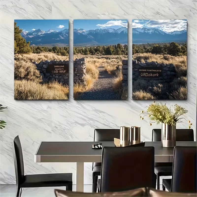 3pcs Sierra Nevada National Park Metal Print Ready to Hang Art
