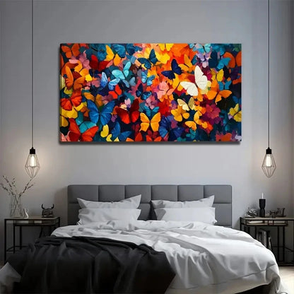 Vibrant Butterfly Perfect Wall Art Canvas Office Home Room Framed 120x60cm