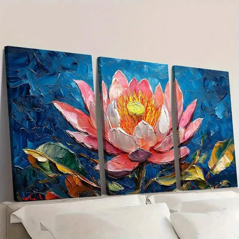 3pcs Flowers South Africa Original Art RT Wall Art Canvas Unframed - High Quality Print 100% Australian Made Wall Canvas - Bella Home Decor