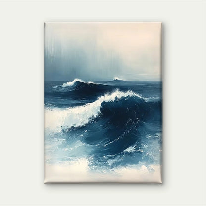 Tranquil Surfer Scene, Zen Seascape Metal Print Ready to Hang