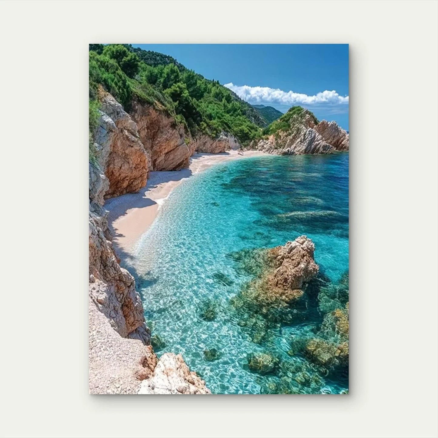 Capriccioli Sardinia Beach 60x90cm Metal Print Ready to Hang