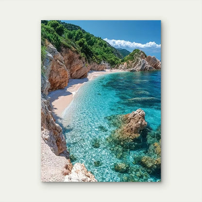 Capriccioli Sardinia Beach 60x90cm Metal Print Ready to Hang