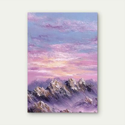Majestic Mountain Range at Dawn Metal Print Ready to Hang