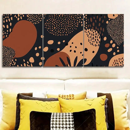 3pcs Leopard Print Pattern Painting   Wall Art Set Canvas Framed 60x90cm - High Quality Print 100% Australian Made Wall Canvas Ready to Hang