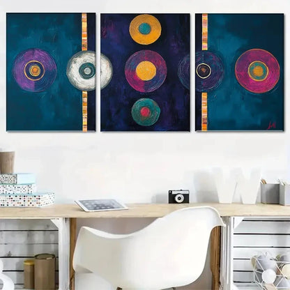 3pcs Abstract Decorative Art Modern Minimalist Metal Print Ready to Hang Art - Bella Home Decor