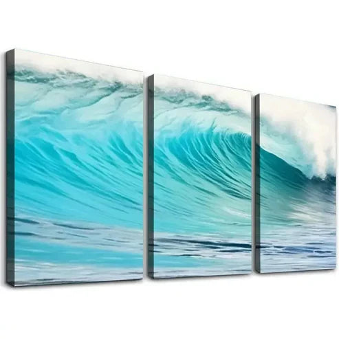 3pcs Aesthetic TurquoiseArt Set Canvas Unframed - High Quality Print 100% Australian Made Wall Canvas