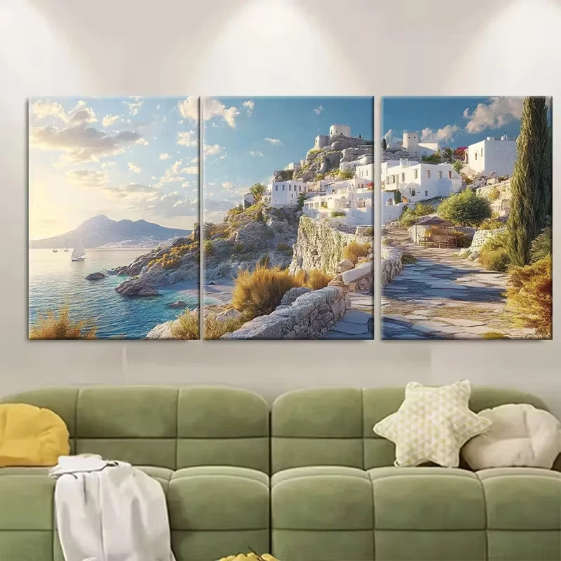 3pcs Naxos Greece Travel Metal Print Ready to Hang Art