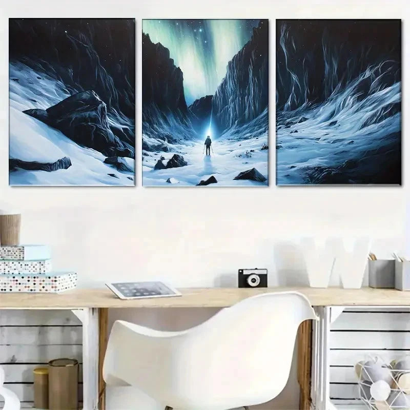 3pcs Deep Immersion in Wilderness Scenes Metal Print Ready to Hang Art - Bella Home Decor
