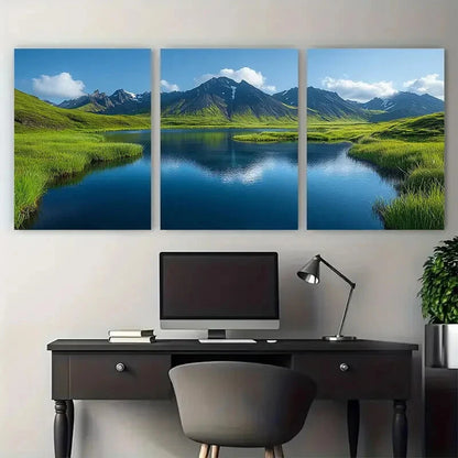3pcs Landmannalaugar Fjallabak Nature Reserve Metal Print Ready to Hang Art - Bella Home Decor