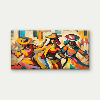 Colorful Abstract Women Wall Art Canvas Office Home Room Framed 120x60cm