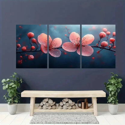 3pcs Blooming Wild Stamen Nature Perfect Wall Art Set Canvas Framed 60x90cm - High Quality Print 100% Australian Made Wall Canvas Ready to Hang - Bella Home Decor