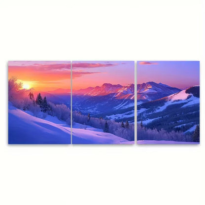3pcs Aspen Mountain Art Scenic Colorado Metal Print Ready to Hang Art - Bella Home Decor