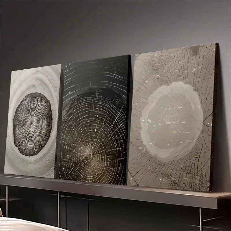 3pcs Vintage Tree Line wall  Art Set Canvas Framed 60x90cm - High Quality Print 100% Australian Made Wall Canvas Ready to Hang