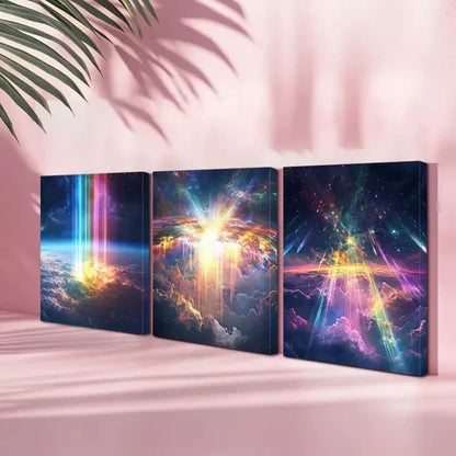 3pcs Elegant Galaxy Wall Art Canvas Unframed - High Quality Print 100% Australian Made Wall Canvas